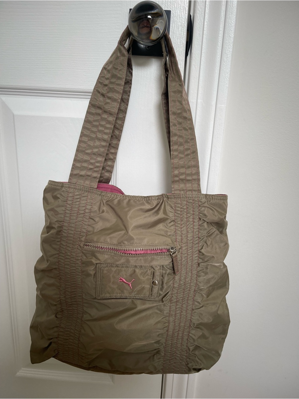 Puma Tote Bag with Pink Trim
